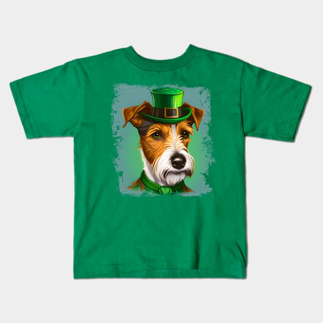 Dog St. Patrick's Day Kids T-Shirt by Rochelle Lee Elliott